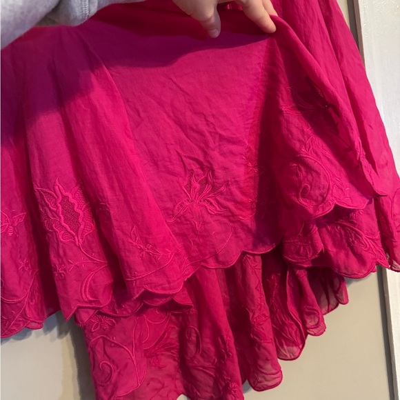 NWT Ralph Lauren Fuchsia Lightweight Open Draped Embroidered Cardigan Sweater - Picture 3 of 9